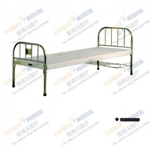 FB-33 cama de una manivela con cabecero de cama de acero inoxidable