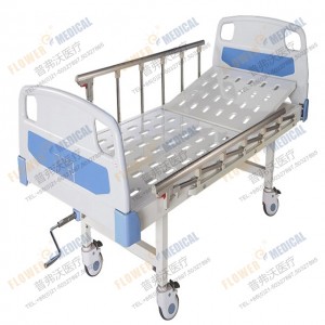 Cama de una manivela FB-26 con cabecera de cama de PE y superficie de cama tipo tira